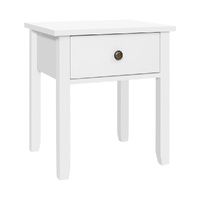 Artiss BOW Bedside Table 1 Drawer White