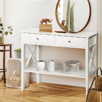 Artiss Chole Console Table 2 Drawers 100cm White