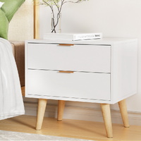 Artiss Bedside Table 2 Drawers White