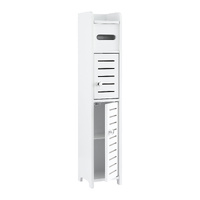 Artiss 3-Tier Bathroom Storage Cabinet White Toilet Paper Holder