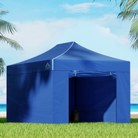 Instahut Pop Up Gazebo 3x4.5m Folding Tent 500D Oxford Blue