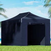 Instahut 3x4.5m Pop Up Gazebo Folding Marquee Tent Navy