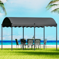 Instahut 4x3m Gazebo Marquee Iron Art Outdoor Wedding Event Tent Grey