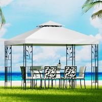 Instahut 3x3m Gazebo Marquee Iron Art Outdoor Wedding Event Tent White