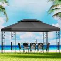 Instahut 4x3m Gazebo Marquee Iron Art Outdoor Wedding Event Tent Grey