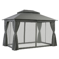Instahut 3x4m Gazebo Canopy Steel Frame Outdoor Patio Tent Grey