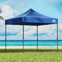 Instahut 3x3m Pop Up Gazebo Folding 500D Oxford Marquee Blue