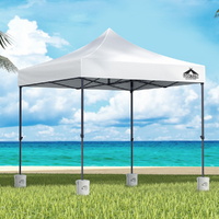Instahut 3x3m Pop Up Gazebo with Base Folding Marquee 500D White