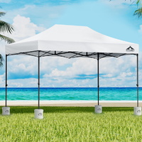 Instahut 3x4.5m Pop Up Gazebo with Base Folding Marquee 500D White