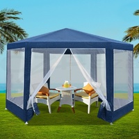 Instahut 2x2m Wedding Gazebo Marquee Mesh Wall Navy