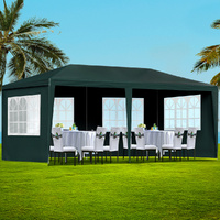 Instahut 3x6m Wedding Gazebo 4 Panel Side Walls Green