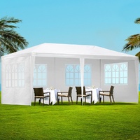 Instahut 3x6m Wedding Gazebo Marquee Tent 4 Panel Side Walls White