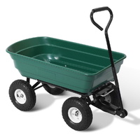 Gardeon Garden Cart Dump Trailer 270kg 75L Wheelbarrow Green