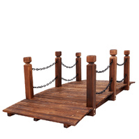 Gardeon 160cm Wooden Garden Bridge with Chain Ornament