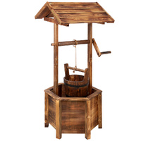 Gardeon Wooden Wishing Well Garden Ornament Outdoor Decor
