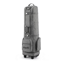 Everfit Golf Travel Bag Flight Cover Foldable Soft Case Wheels Grey
