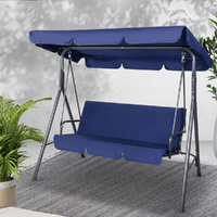 Gardeon 3 Seater Outdoor Swing Chair with Canopy Navy