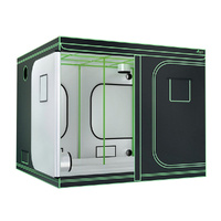 Green Fingers Grow Tent Kits 240x240x200cm Hydroponics Indoor Grow System Black