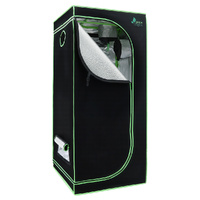 Green Fingers Grow Tent 70x70x160CM 1680D Hydroponics Kit Indoor Plant Room System