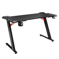 Artiss Gaming Desk 120cm LED Lights Computer Desk Black