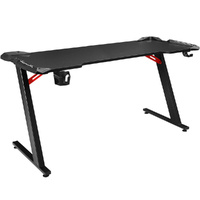 Artiss Gaming Desk 140cm LED Lights Computer Desk Black
