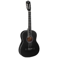 Alpha 39 Inch Classical Guitar Nylon String Beginner Black