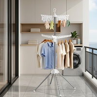 Artiss 2 Tier Rotatable Foldable Clothes Rack Airer