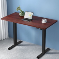 Artiss Motorised Standing Desk Walnut 120cm Height Adjustable