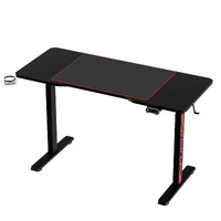 Artiss Electric Gaming Desk RGB Sit Stand Height Adjustable Black