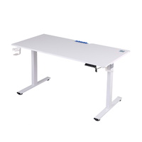 Artiss Electric Standing Gaming Desk 140cm White Height Adjustable