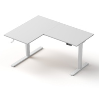 Artiss L-Shape Electric Standing Desk Sit Stand Adjustable White