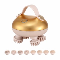 Livemor Scalp Massager Kneading Head Massager Scalp Stress Relax Portable Rechargeable Hair Massager Shower Massage Waterproof Cat Massager Scratcher,