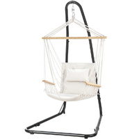 Gardeon Hammock Chair Heavy Duty Steel Stand Armrest
