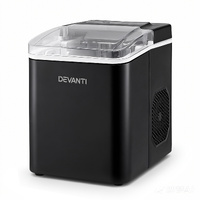 Devanti 12kg Portable Ice Maker Machine Black w/Self Cleaning 1.2L