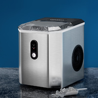 Devanti 12kg Portable Ice Maker Stainless Steel Countertop