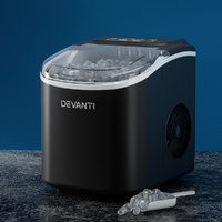 Devanti 12kg Portable Ice Maker Machine Black Countertop