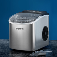 Devanti 12kg Ice Maker Machine with Self Cleaning - Silver