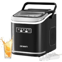 Devanti 12kg Portable Countertop Ice Maker with Self Cleaning - Black