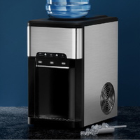 Devanti 20kg 3-in-1 Ice Maker with Hot/Cold Water Dispenser - Silver