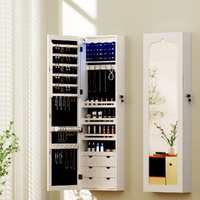 Artiss LED Mirror Jewellery Cabinet 120cm Lockable Wall Mount