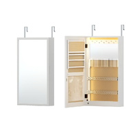 Artiss LED Mirror Jewellery Cabinet 60cm Wall Mount
