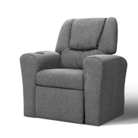 Keezi Kids Recliner Chair Linen Grey