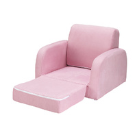 Keezi Kids 1 Seater Sofa Flip Open Lounger Armchair Pink