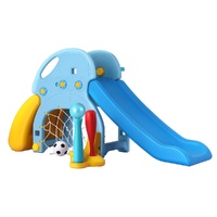 Keezi Kids Slide Set with Baseball Bat & Basketball Hoop 120cm Blue