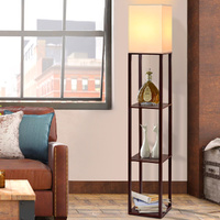 Artiss Floor Lamp 3 Tier Shelf Storage LED Light Stand White
