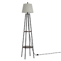Artiss Floor Lamp 2 Tier Shelf Storage LED Light Stand