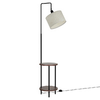 Artiss Floor Lamp 2 Tier Shelf Storage Adjustable Head LED