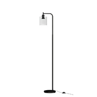 Artiss Floor Lamp Modern Glass Shade LED Light Stand Black