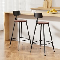 Artiss 2x Vintage Metal Bar Stools Chairs
