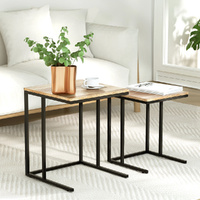 Artiss Nesting Coffee Tables Set of 2 Walnut